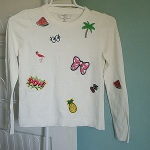 Milly Minis Pullover Sweater NWT Patch Pullover